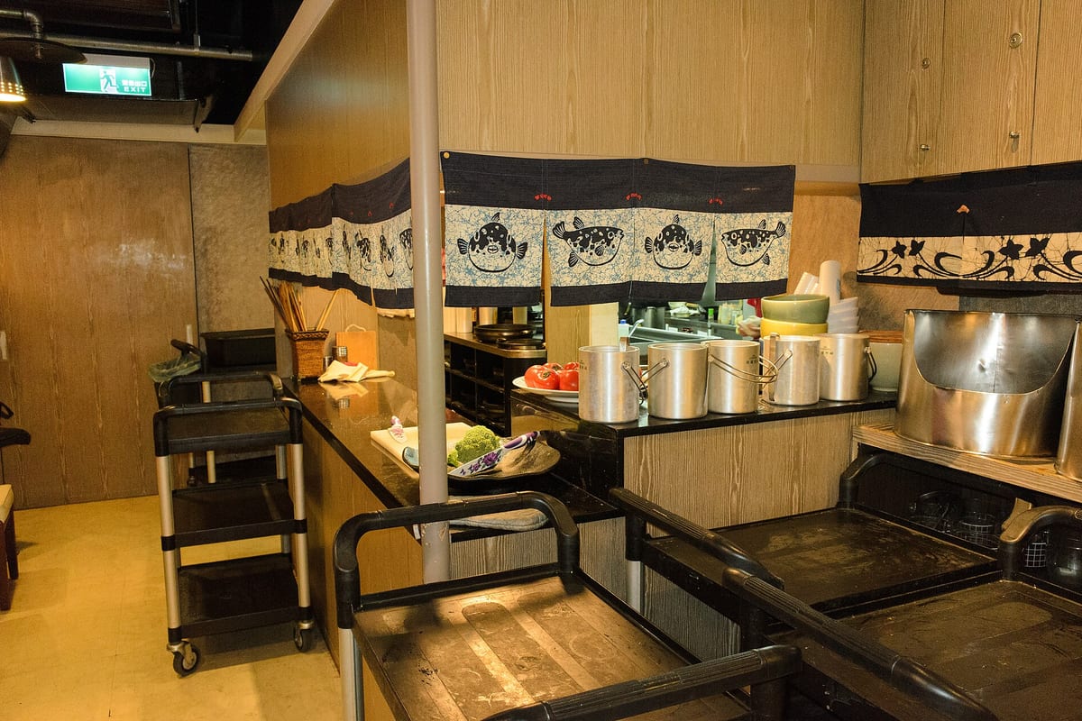A commercial restaurant kitchen
