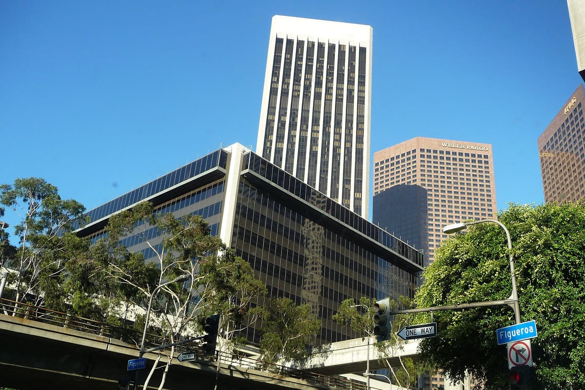 Office buildings in downtown Los Angeles